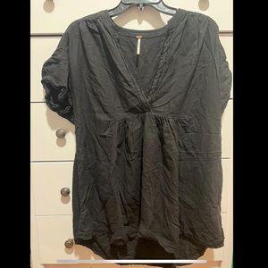 Free people black vneck tunic